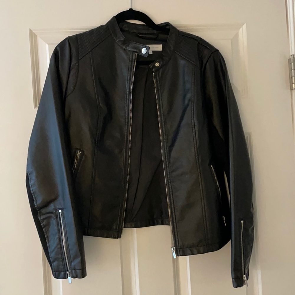Faux leather jacket